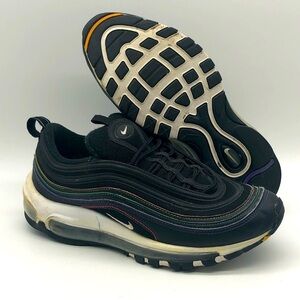 Nike Shoes Women's 8 Black Air Max 97 Multi Stitch Lace Up Sneaker Streetwear